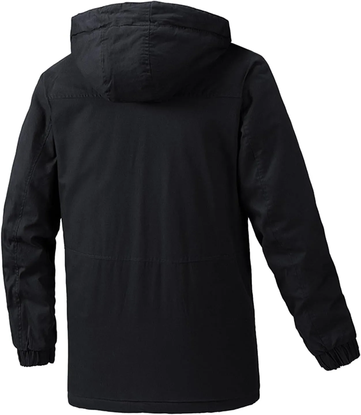 Men's Cargo Jacket 2024 Winter Warm Coats Fleece Lined Jackets with Removable Hood Ski Snow Mountain Windproof Overcoat