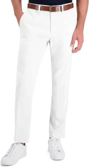 Men's Cozy Hidden Expandable Waist Dress Pants | Premium Stretch Texture Weave Work to Weekend Pants
