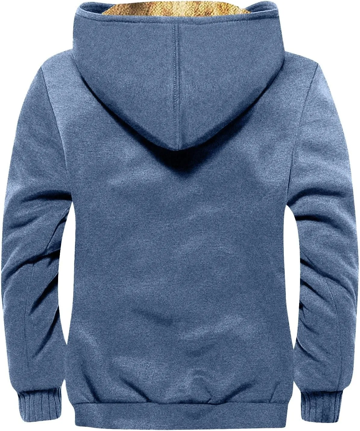 Men's Insulated Flannel Jacket Fleece Lined Plaid Coat Full Zip Up Hoodie Winter Outwear