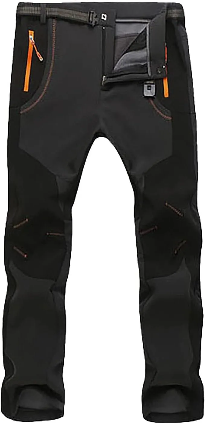 Mens Loose Fit Pants Outdoor and Windproof Mountaineering Travel Sports Pants Polyester Pants Men
