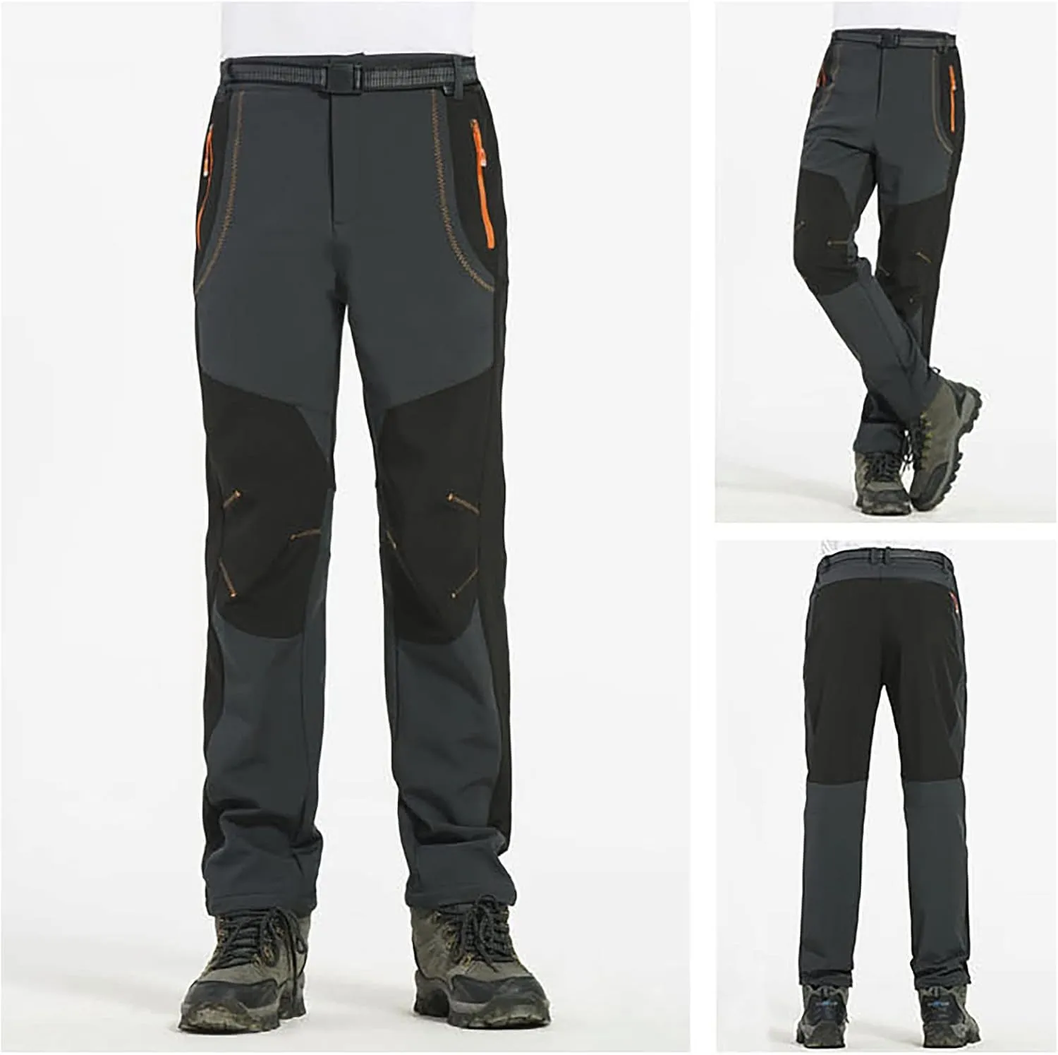 Mens Loose Fit Pants Outdoor and Windproof Mountaineering Travel Sports Pants Polyester Pants Men