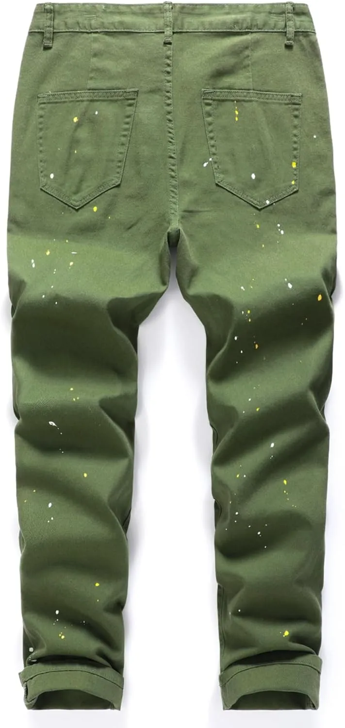 Men's Slim Fit Jean Cut 5-Pocket Non-Stretch Causal Twill Pants