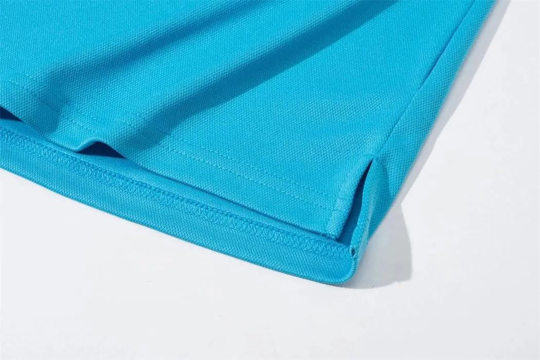 Men's Summer Quick Dry Polos T-Shirts Breathable Sport Hiking Tee Shirts Casual Golf Tennis Tops with Pocket