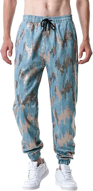 Mens Sweatpants Joggers Pants Man Pocket Cargo Pants for Men Baggy Men's Fleece Athletic Sweatpants Running Warm Slim