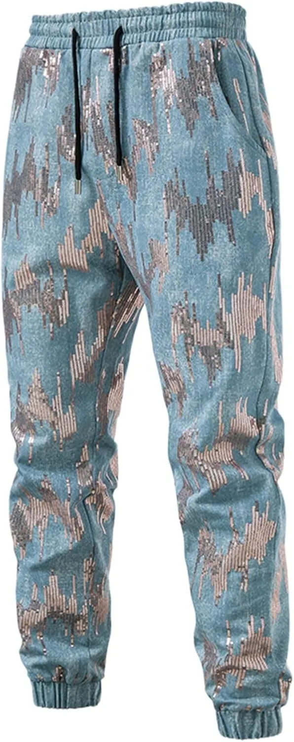 Mens Sweatpants Joggers Pants Man Pocket Cargo Pants for Men Baggy Men's Fleece Athletic Sweatpants Running Warm Slim