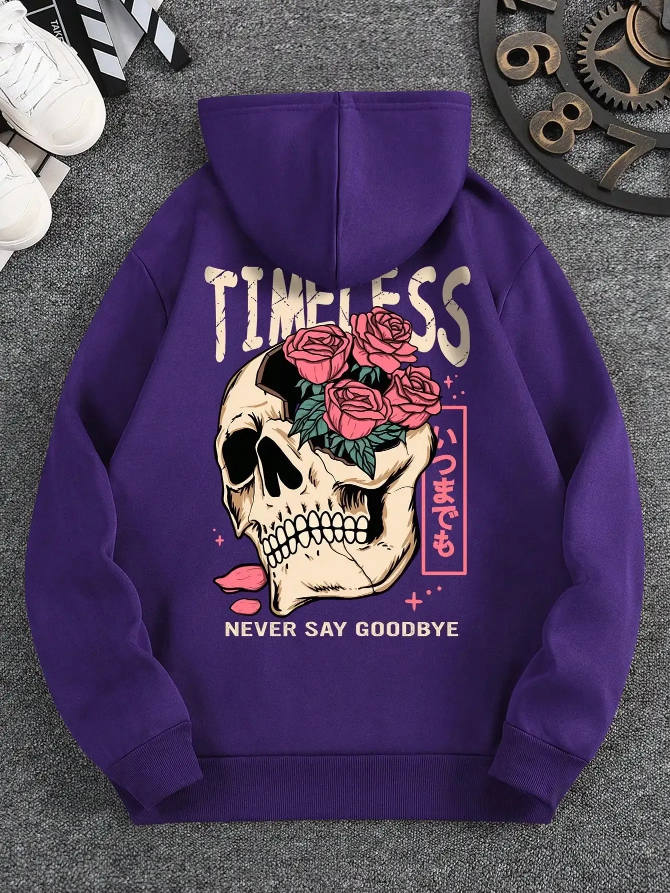 Men's Timeless Skull Print Hoodie - Casual Fleece Sweatshirt
