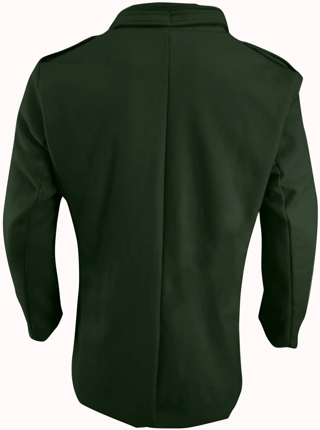 Men's Warm Winter Long Jacket Casual Classic Notched Collar Overcoat with Pockets