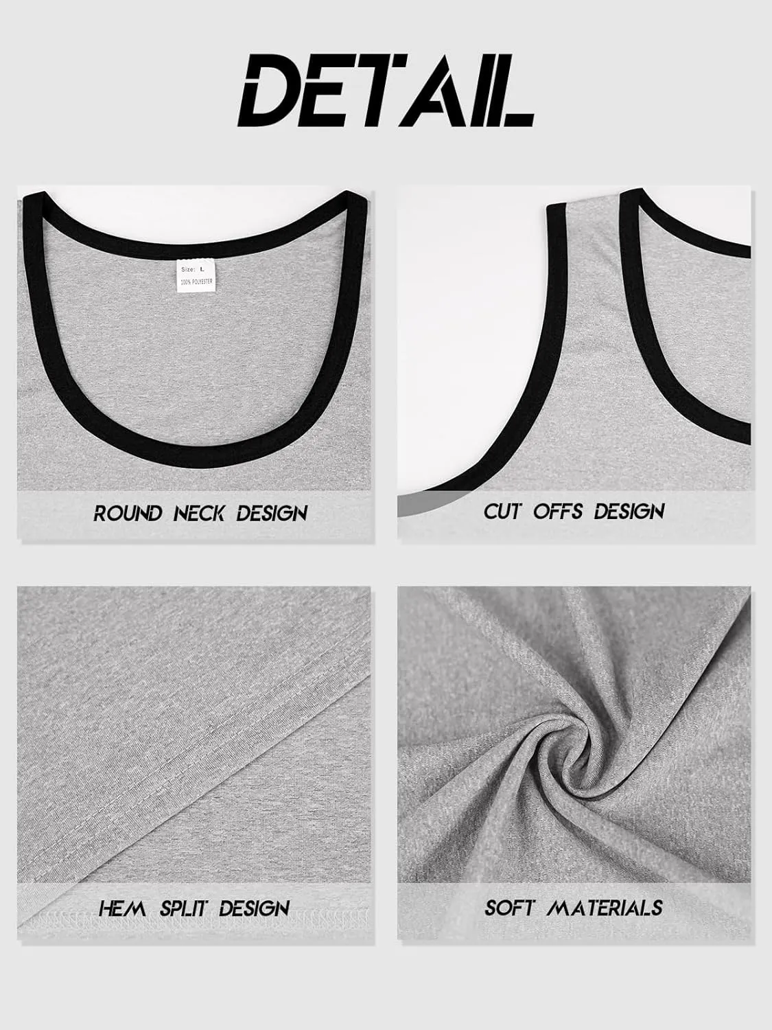 Men's Workout Tank Top Casual Soft Sleeveless Gym Muscle Shirts Bodybuilding Tee