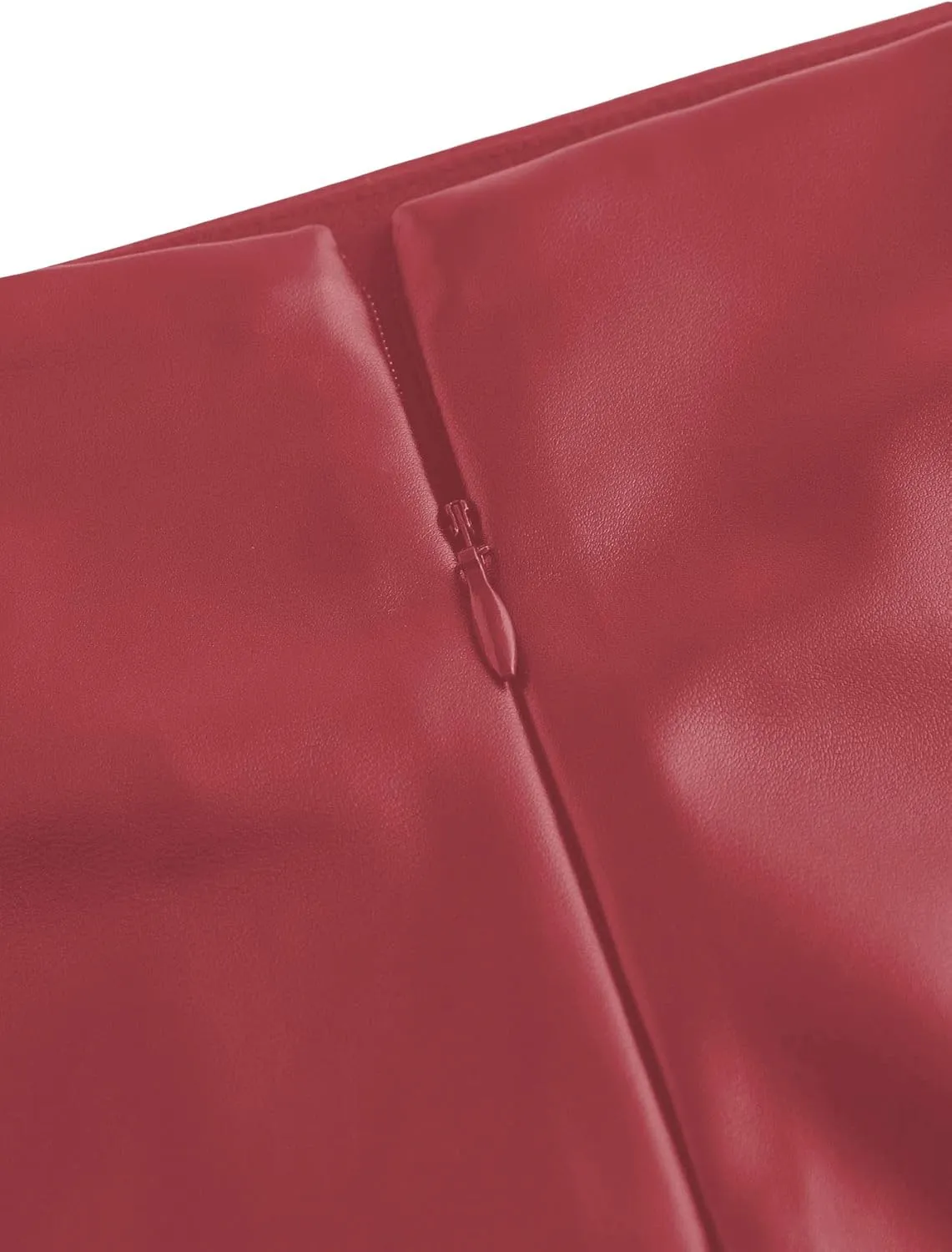 Milumia Girl's PU Leather Ruched Wrap Hem Skirt High Waisted Mini Short Skirts