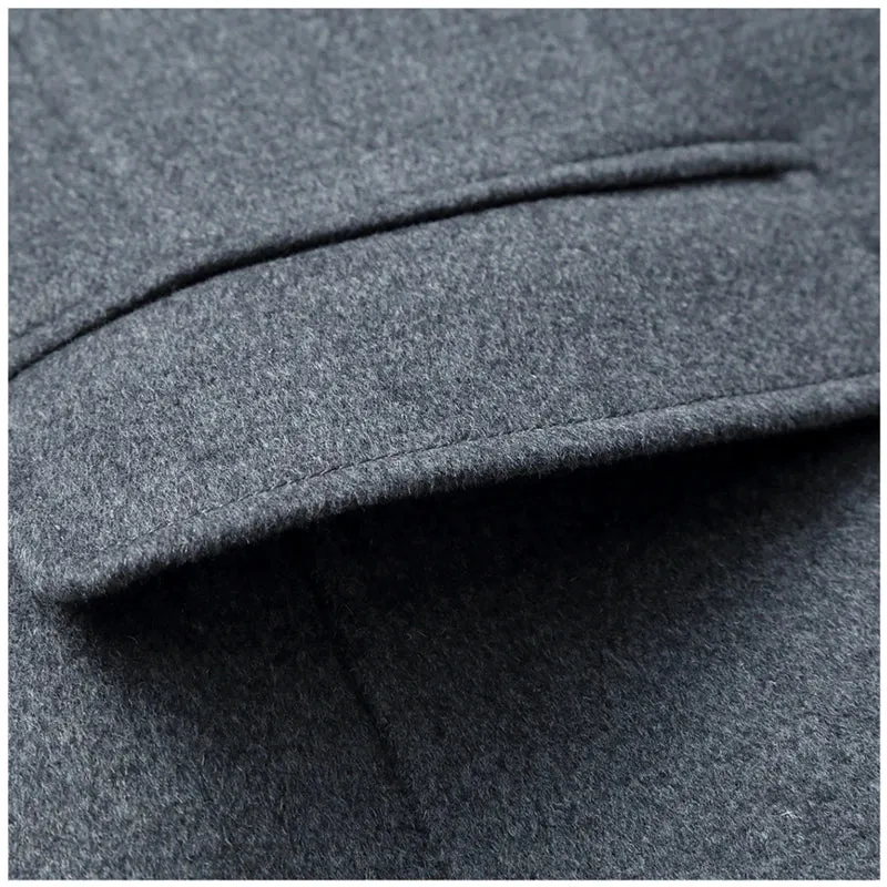 Mäntel für Herren, Wollanteil 54 %, eine lange Jacke unterhalb des Knies, Herrenmantel, Herrenmantel-Windjacke, Herrenmäntel, langer Mantel für Herren