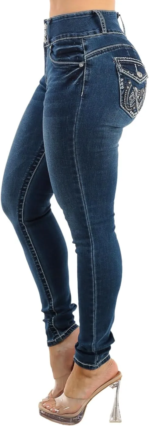 Moda Xpress Butt Lifting Skinny Jeans for Women - High Waisted Levanta Cola Push Up Jeans