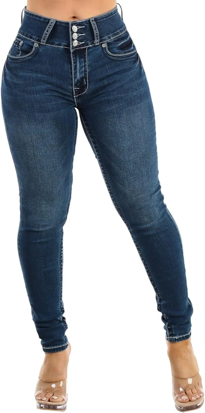 Moda Xpress Butt Lifting Skinny Jeans for Women - High Waisted Levanta Cola Push Up Jeans