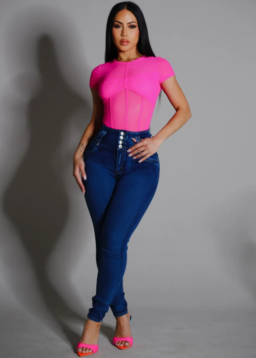 Moda Xpress Super High Waisted Butt Lifting Jeans for Women - Levanta Cola Skinny Jeans