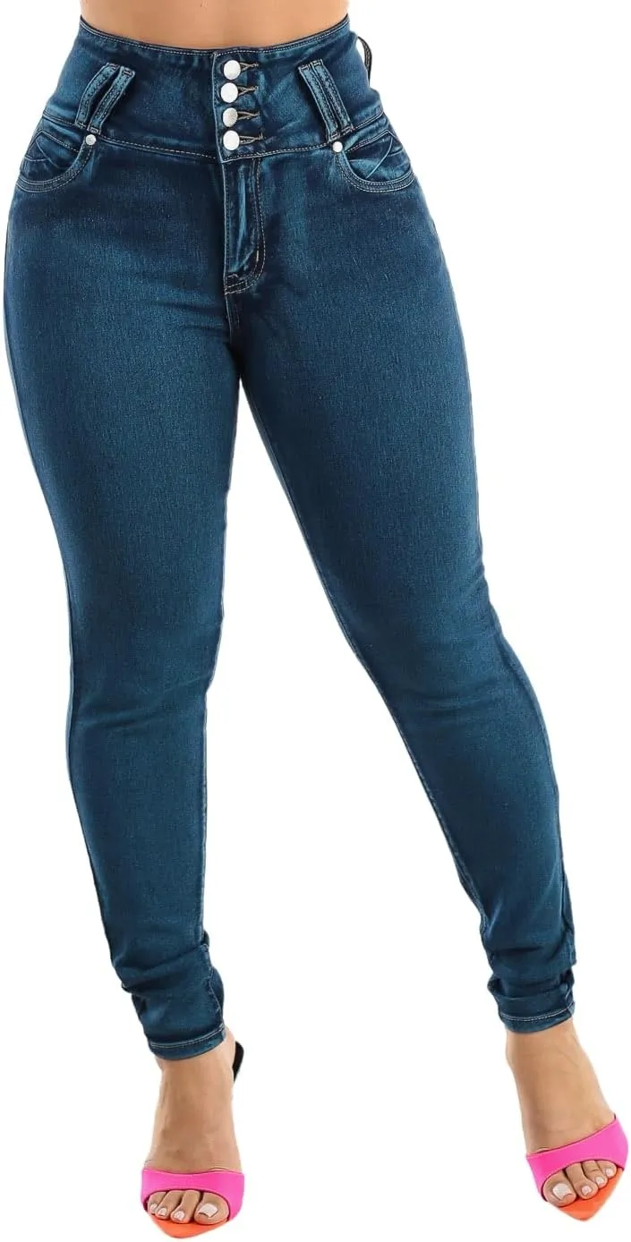 Moda Xpress Super High Waisted Butt Lifting Jeans for Women - Levanta Cola Skinny Jeans