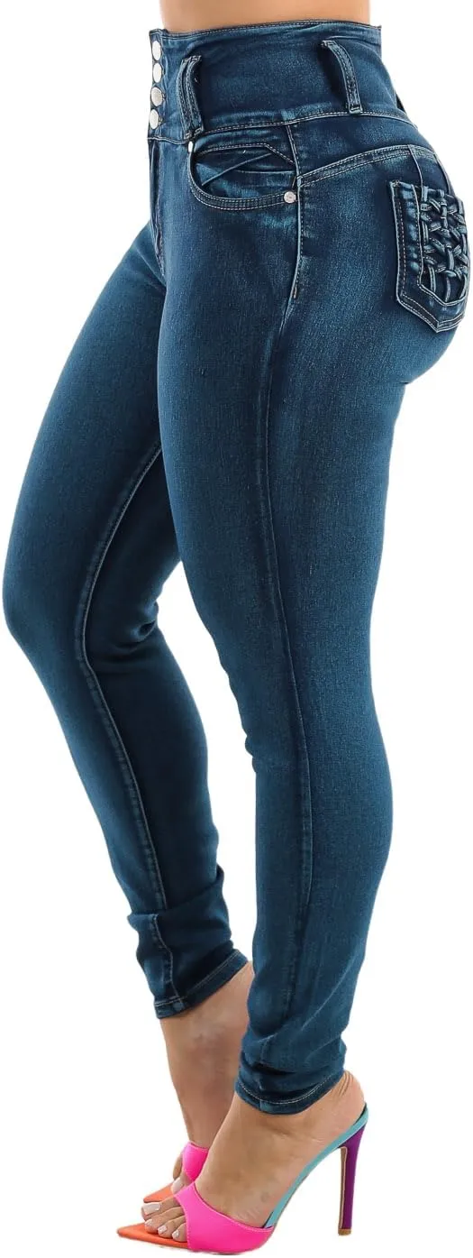 Moda Xpress Super High Waisted Butt Lifting Jeans for Women - Levanta Cola Skinny Jeans