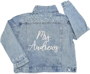 Noni Custom Bride Denim Jacket, Bride Jean Jacket, Future Mrs Jacket,Custom Personalized Jacket, Wedding Jean Jacket