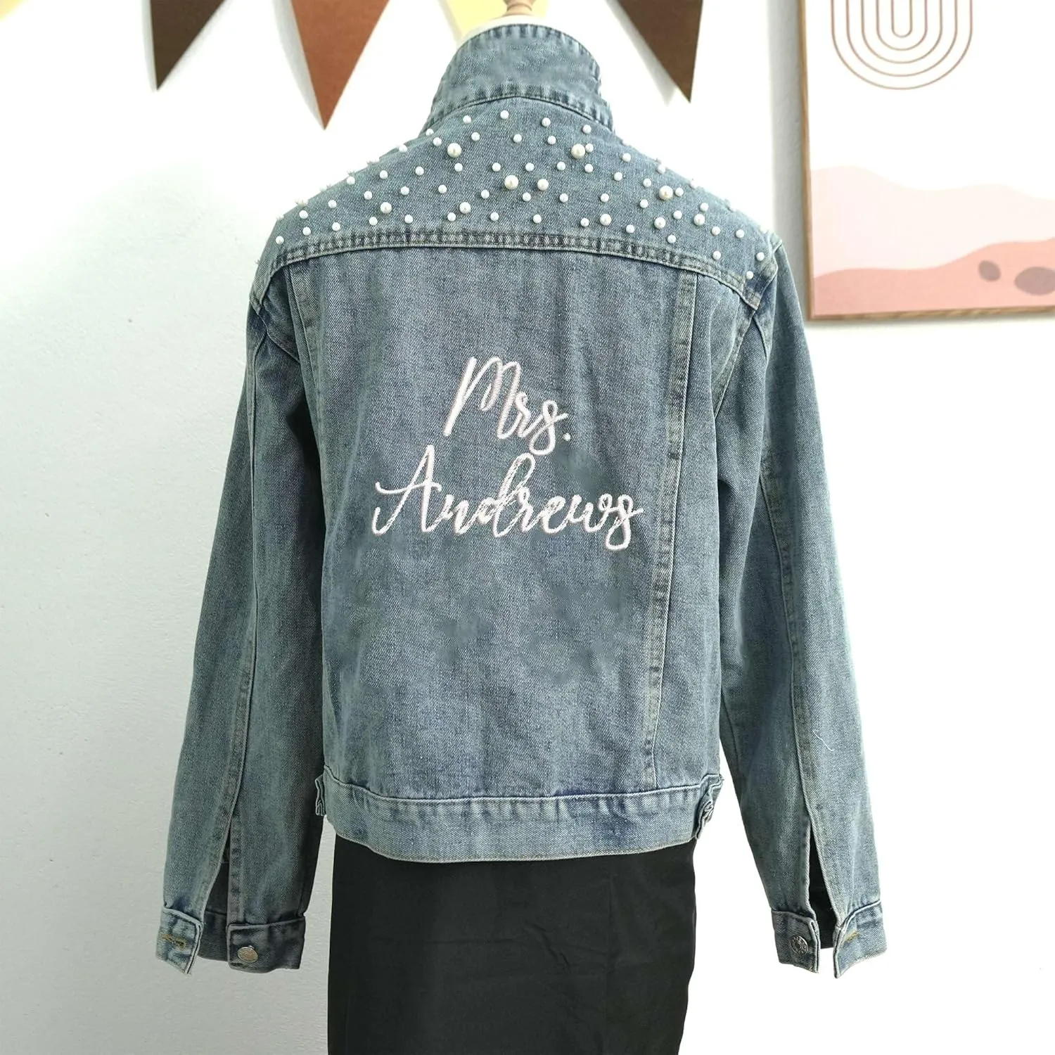 Noni Custom Bride Denim Jacket, Bride Jean Jacket, Future Mrs Jacket,Custom Personalized Jacket, Wedding Jean Jacket