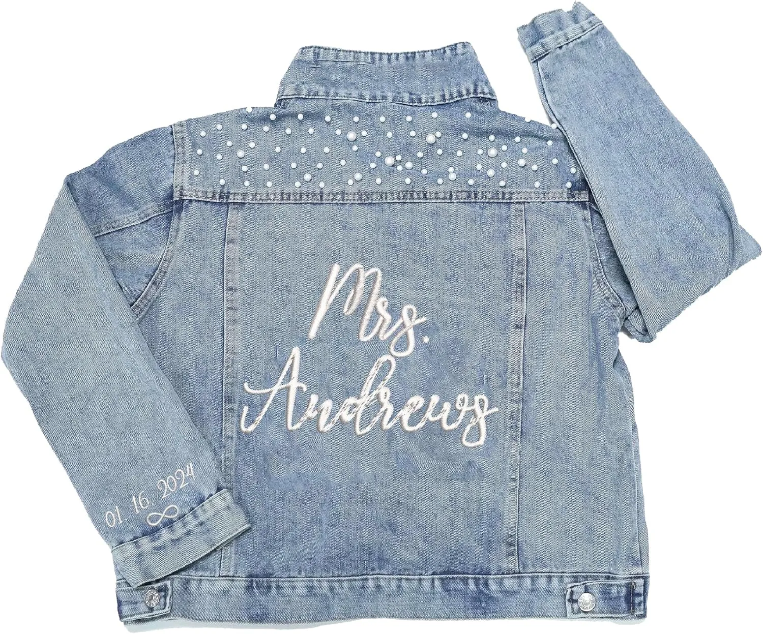 Noni Custom Bride Denim Jacket, Bride Jean Jacket, Future Mrs Jacket,Custom Personalized Jacket, Wedding Jean Jacket