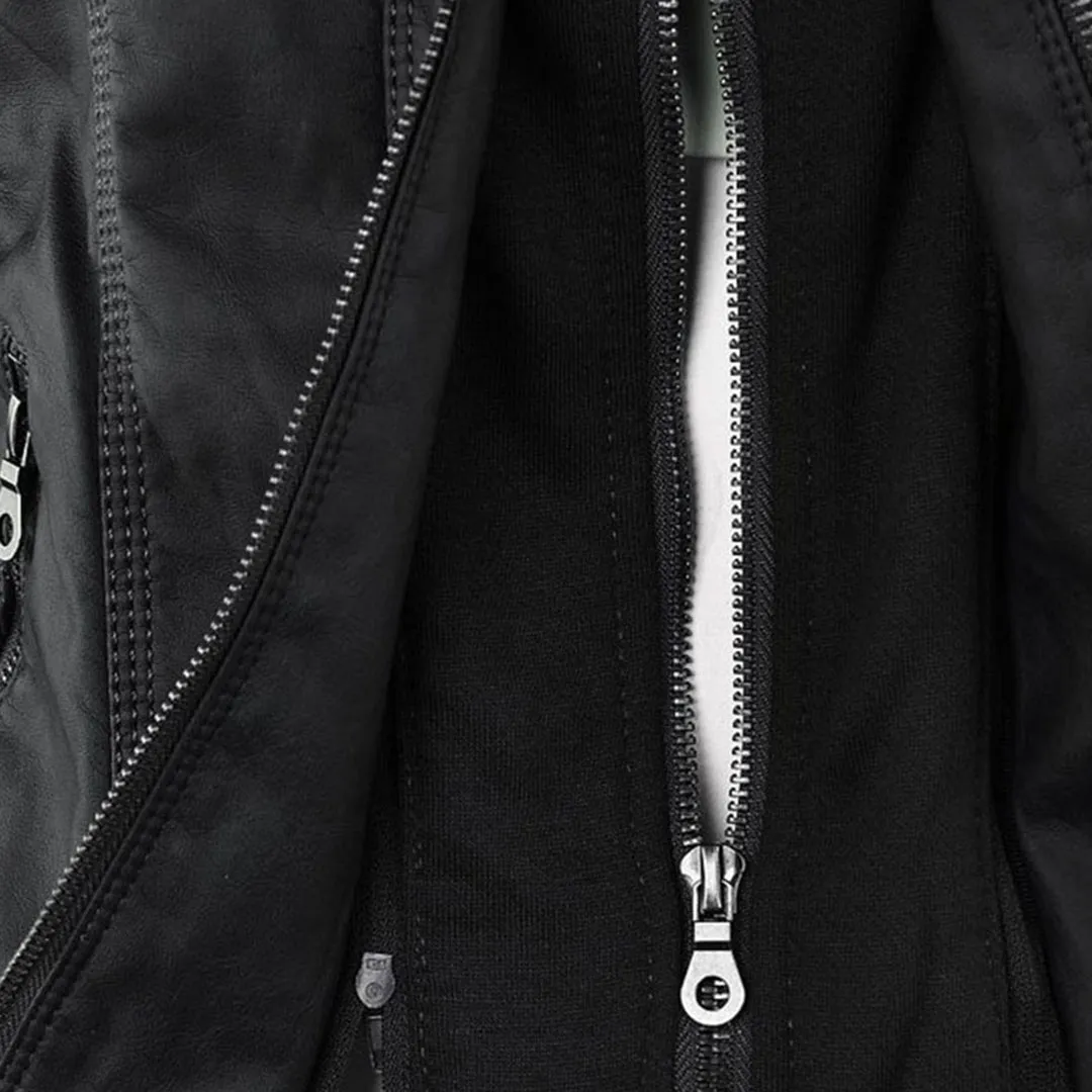 Olivia | Waterproof Women's Leather Jacket with Hood