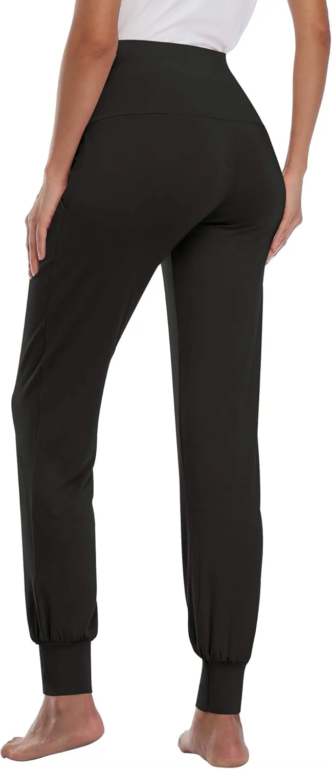 PACBREEZE Women's Maternity Pants Lounge Workout Joggers Over The Belly Pajama Sweatpants Stretchy Pregnancy Pants