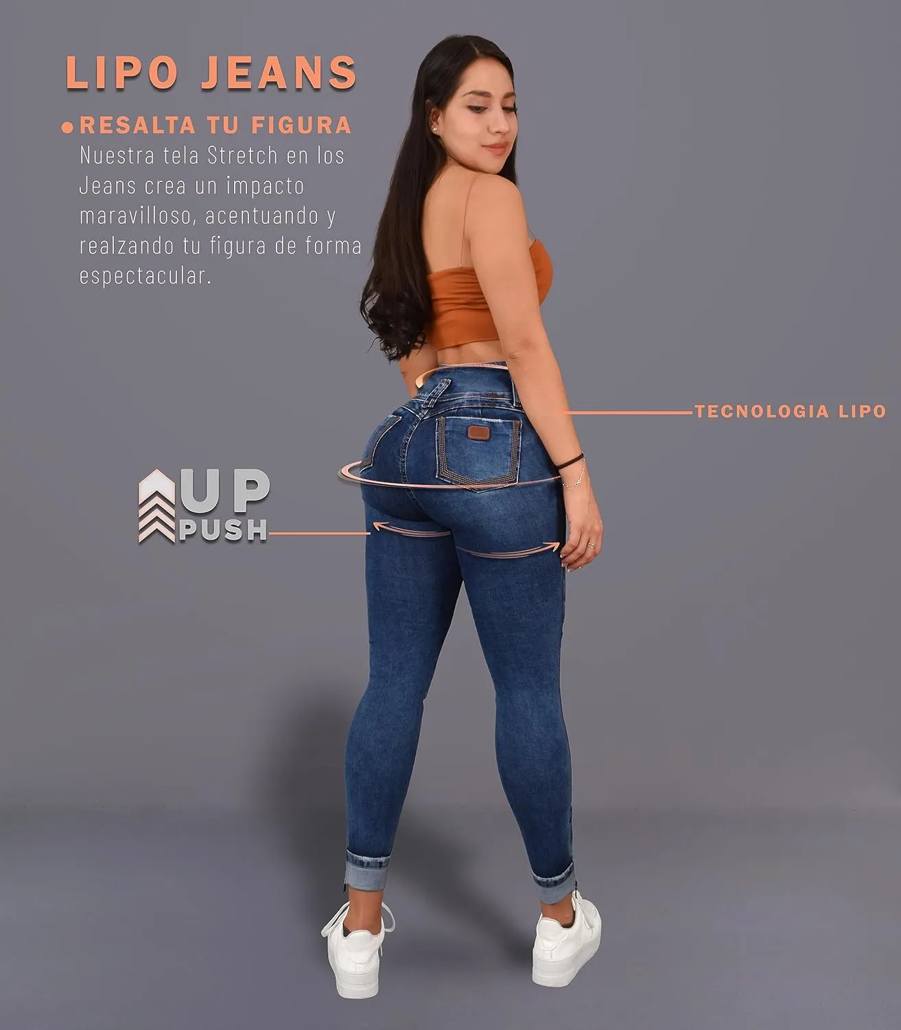 Pantalones Colombianos Levanta Pompa | Butt Lifting High Waisted Jeans for Women | Lipo Jeans
