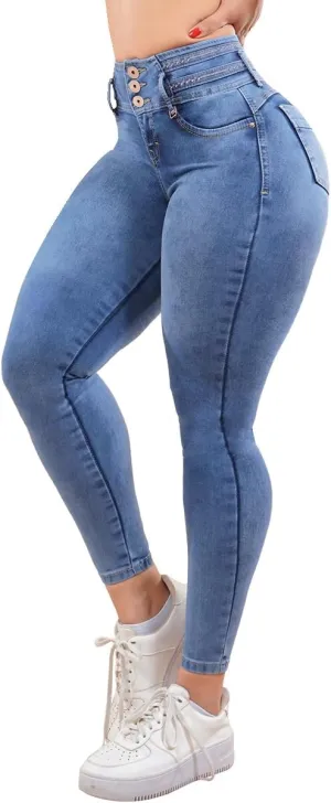 Pantalones Colombianos Levanta Pompa | Butt Lifting High Waisted Jeans for Women | Lipo Jeans