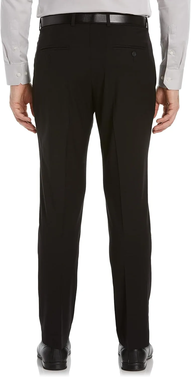 Perry Ellis Men's Portfolio Slim Fit Dress Pants with Active Waistband, Non-Iron Stretch Premium Fabric, Lightweight Durable