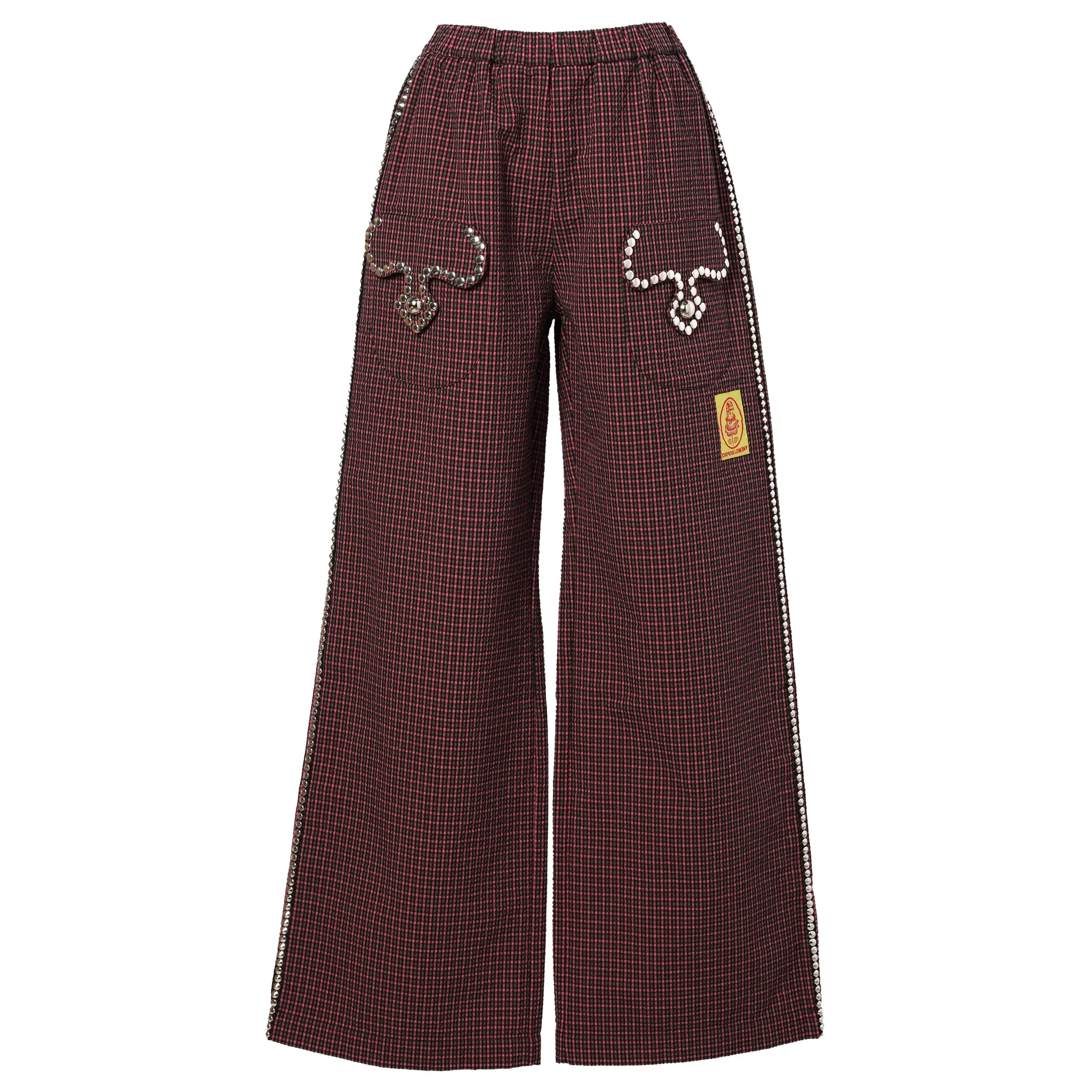 PINK ANNEX PYJAMA TROUSERS / PINK AND GREEN TARTAN