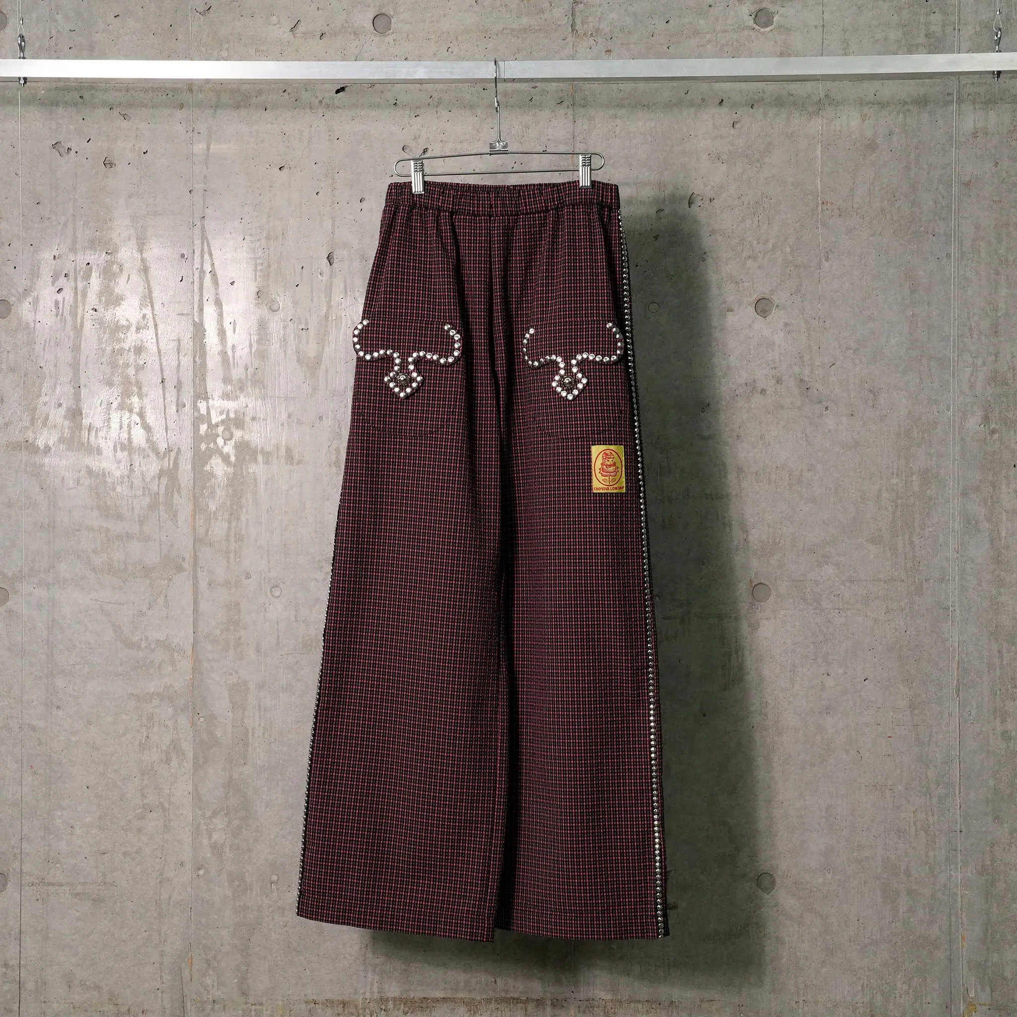 PINK ANNEX PYJAMA TROUSERS / PINK AND GREEN TARTAN