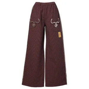 PINK ANNEX PYJAMA TROUSERS / PINK AND GREEN TARTAN