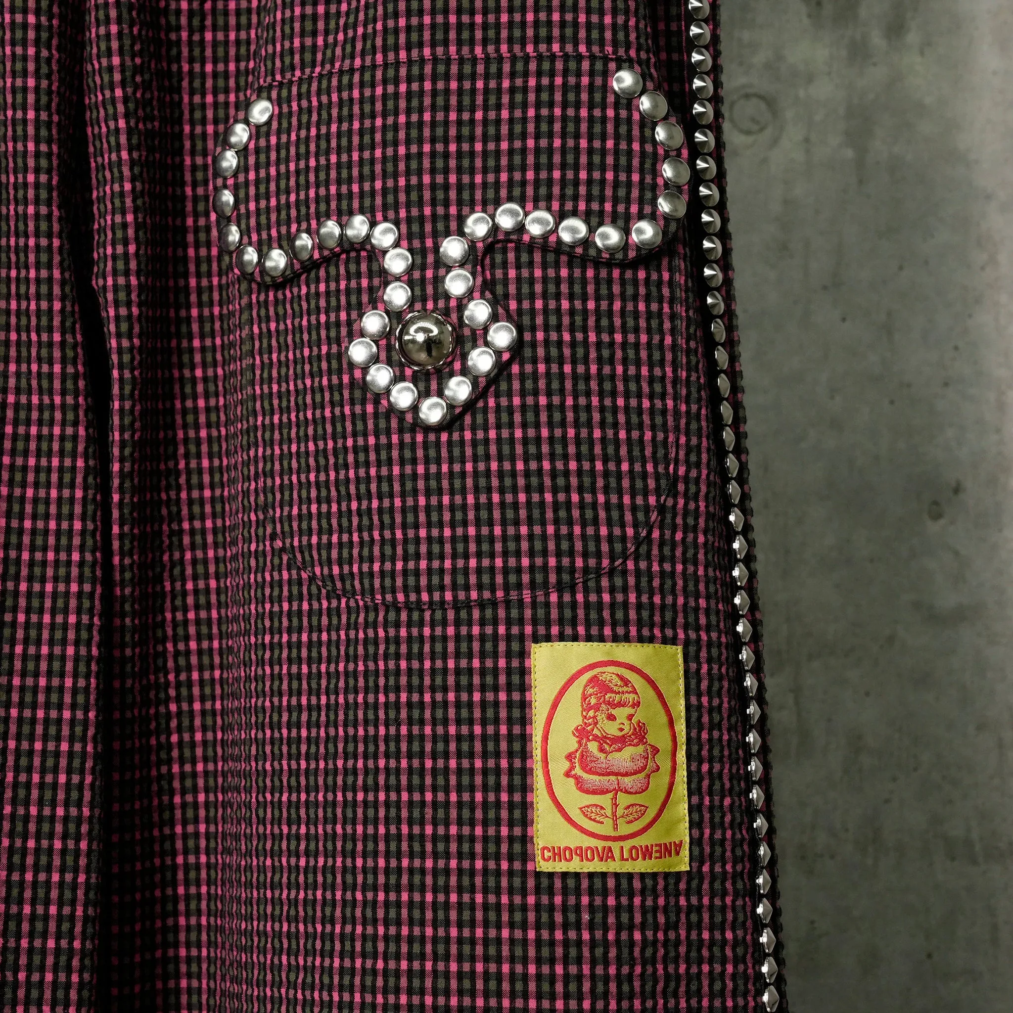 PINK ANNEX PYJAMA TROUSERS / PINK AND GREEN TARTAN