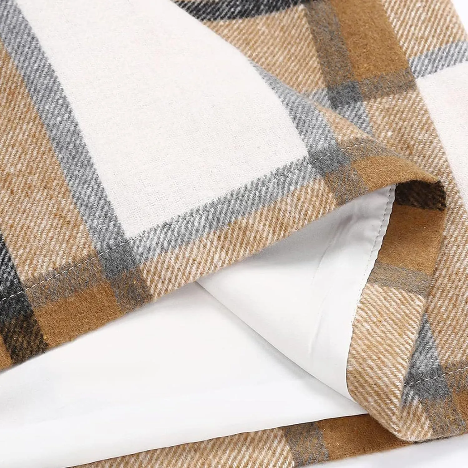 Plaid Skirts for Women Fall High Waisted Wool Bodycon Mini Skirt Casual Trendy Tweed Pencil Skirt A Line Skirt