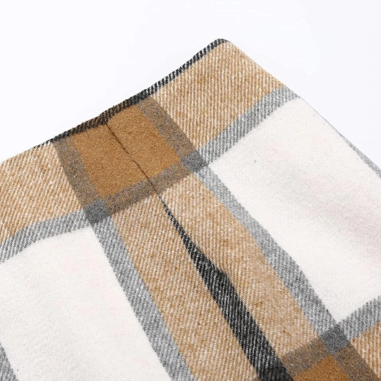 Plaid Skirts for Women Fall High Waisted Wool Bodycon Mini Skirt Casual Trendy Tweed Pencil Skirt A Line Skirt