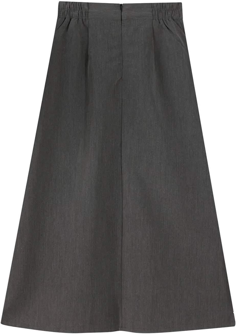 Pleated Skirts for Women Elastic High Waist A-Line Maxi Skirts Casual Party Holiday Teen Girls School Long Skirt