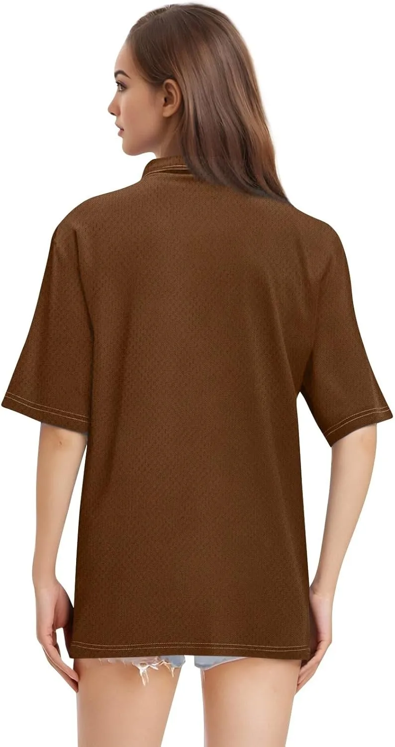 Polo Shirts for Women Collared Golf Shirts Button Short Sleeve Tops Business Casual Quick Dry Moisture Work Blouses
