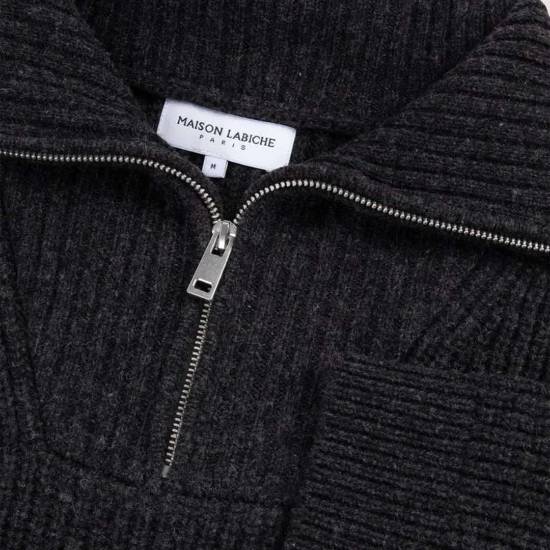 Privat Wool Zipped Sweater (Medium Heather Grey)