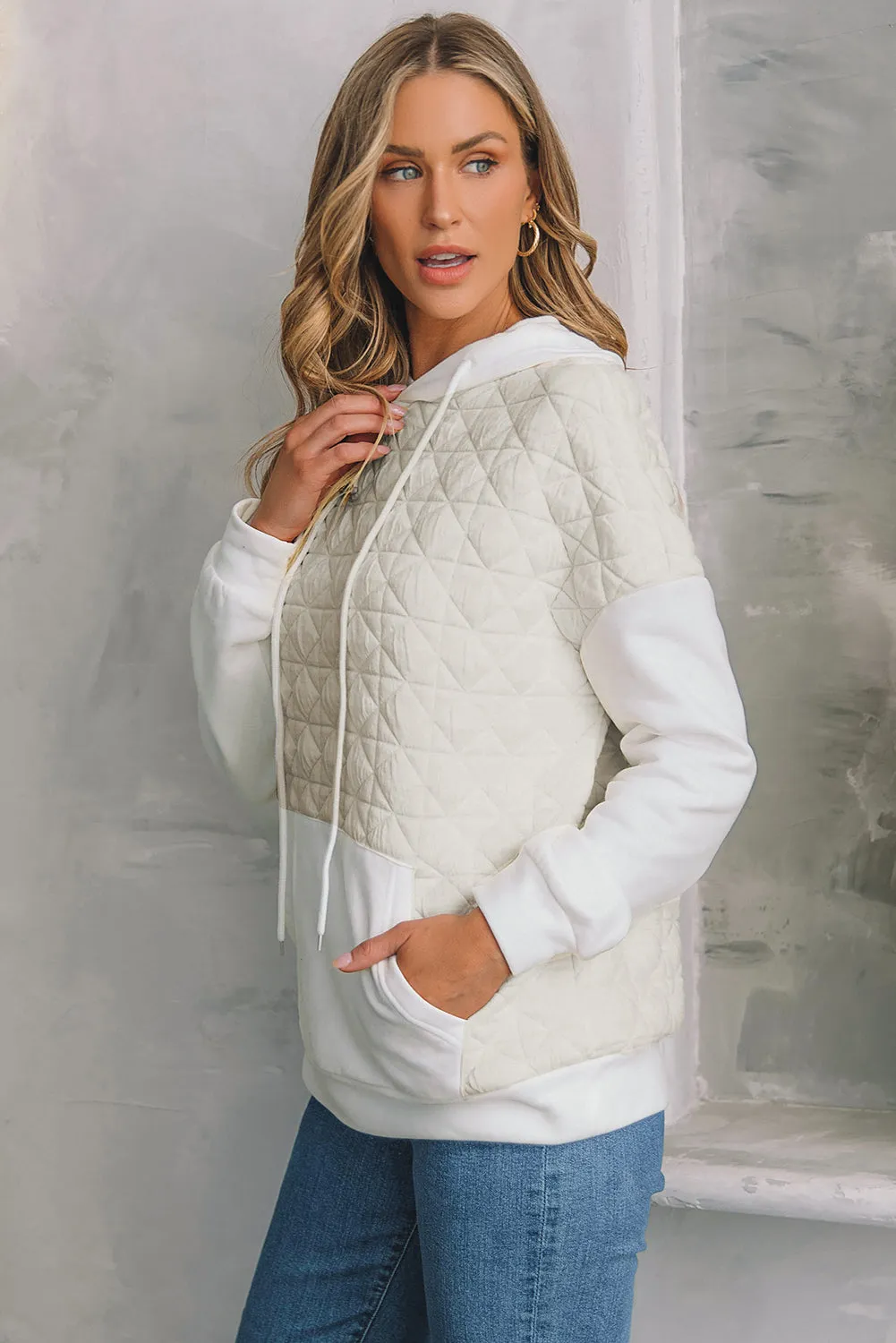 Quilted Kangaroo Pocket Hoodie