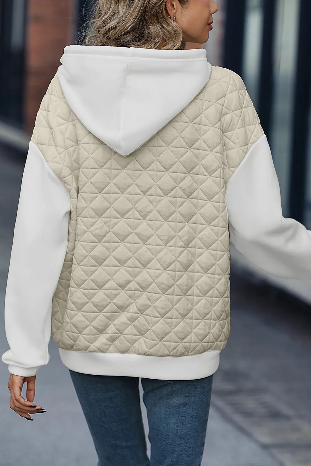 Quilted Kangaroo Pocket Hoodie