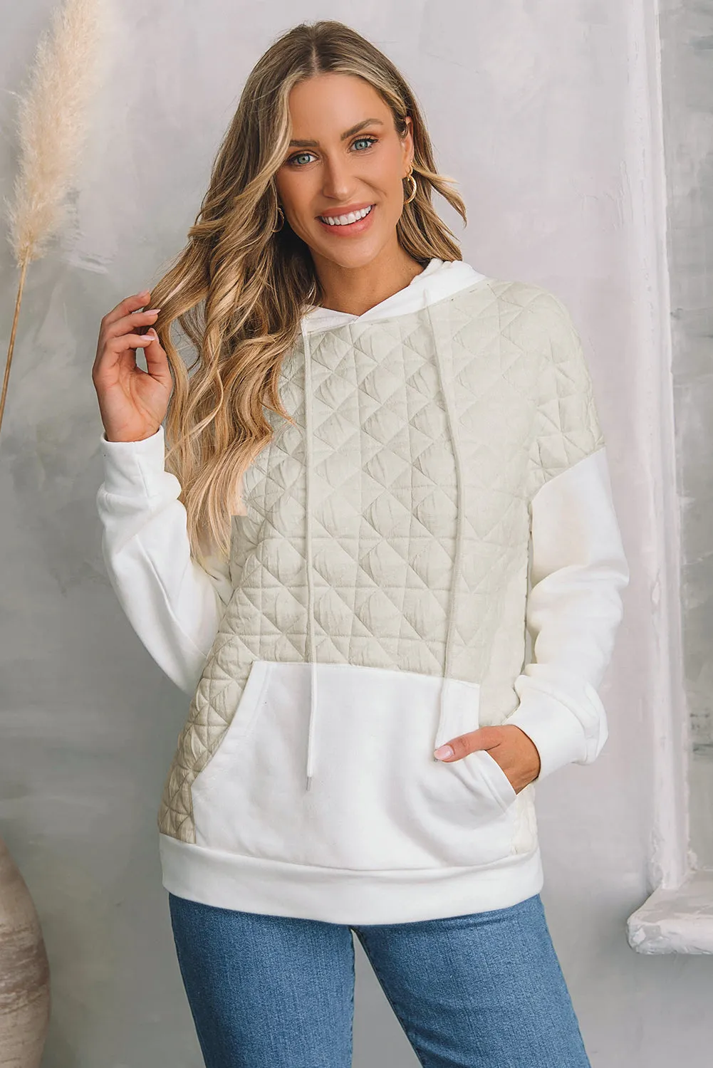 Quilted Kangaroo Pocket Hoodie