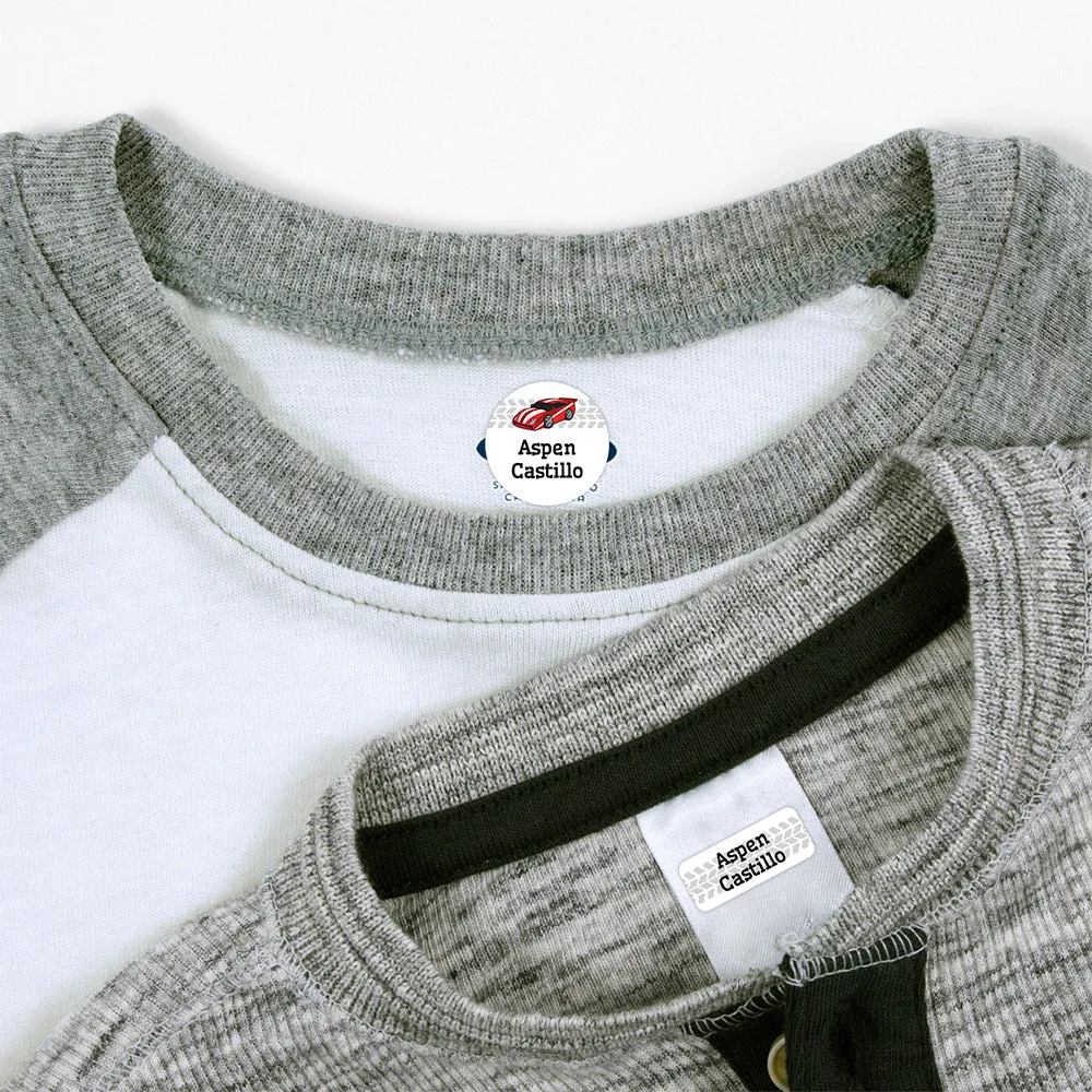 Race Car Clothing Labels Pack