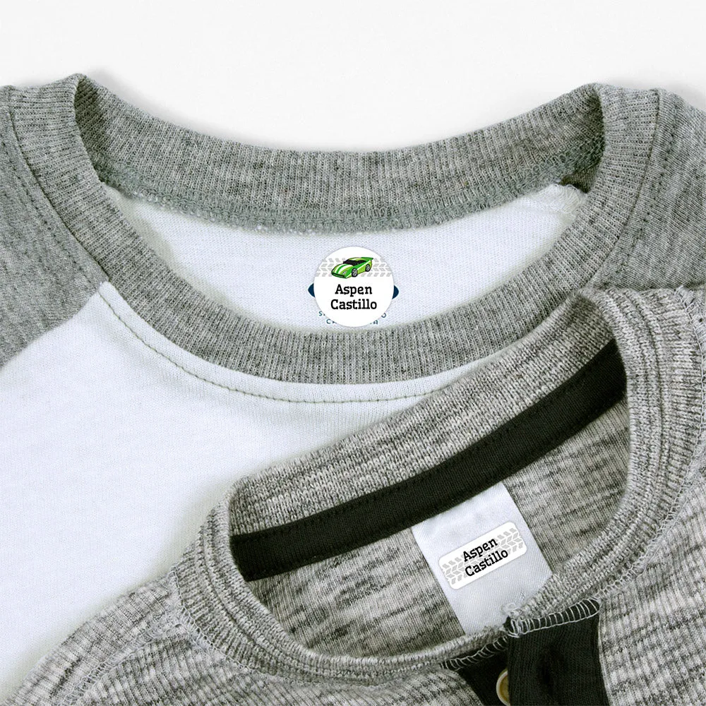 Race Car Clothing Labels Pack