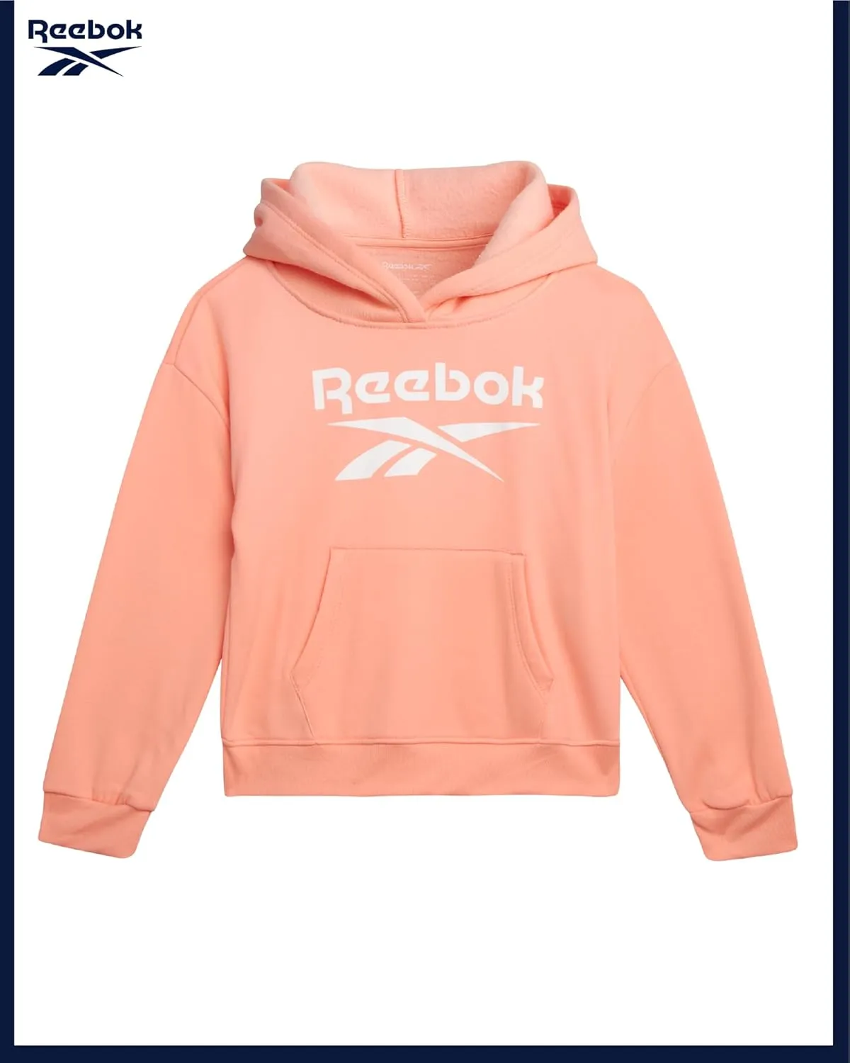 Reebok Girls' Activewear Set - 3 Piece Stylish Graphic T-Shirt, Fleece Pullover Hoodie, and Jogger Sweatpants (Size: 4-12)