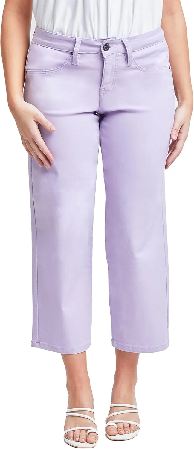 Royalty For Me Womens Women's Hyperstretch High Rise Wide Leg Flood Pantspants