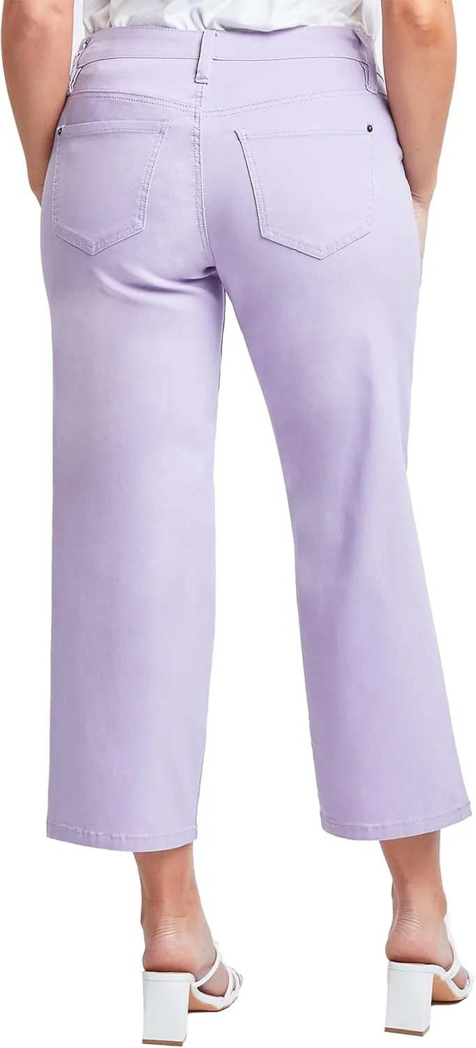 Royalty For Me Womens Women's Hyperstretch High Rise Wide Leg Flood Pantspants