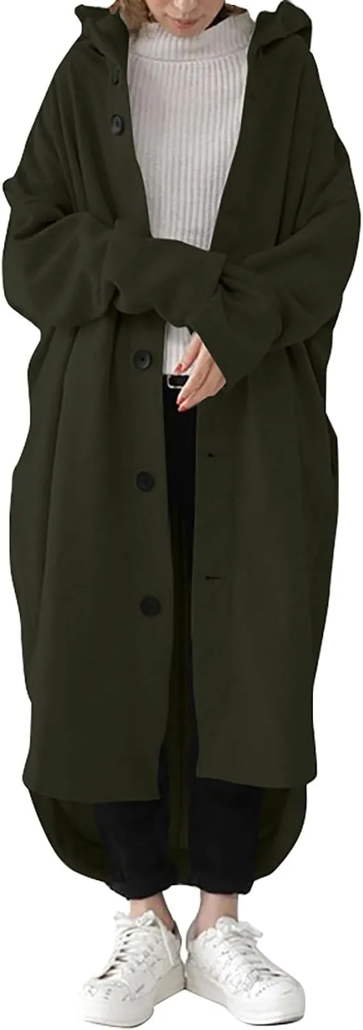 SHAOBGE Light Jackets for Women plus Women'S Fashion Casual Loose Solid Color Hooded Long Pocket Long Sleeve Tall Women's