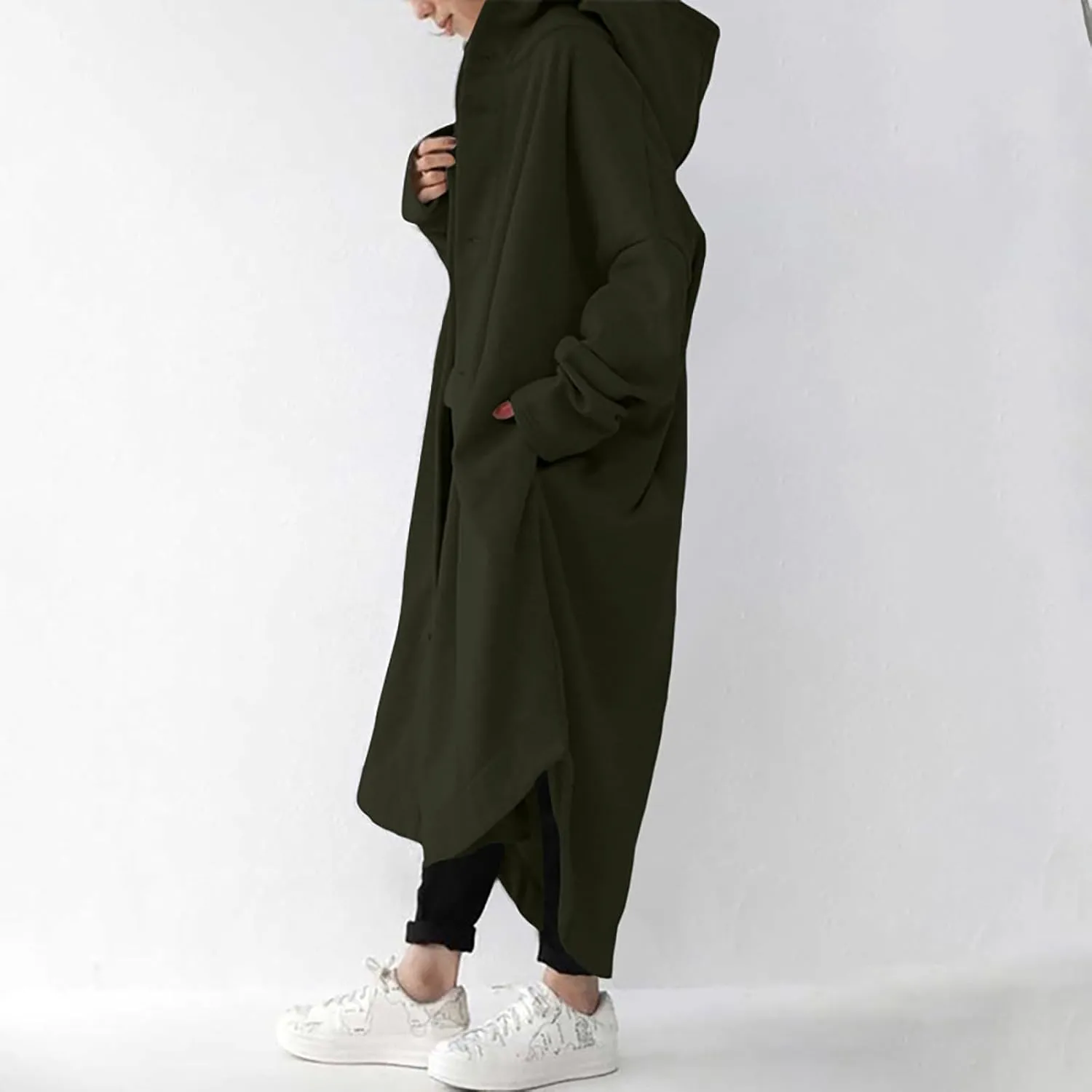 SHAOBGE Light Jackets for Women plus Women'S Fashion Casual Loose Solid Color Hooded Long Pocket Long Sleeve Tall Women's