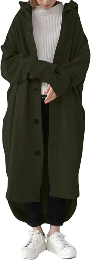 SHAOBGE Light Jackets for Women plus Women'S Fashion Casual Loose Solid Color Hooded Long Pocket Long Sleeve Tall Women's