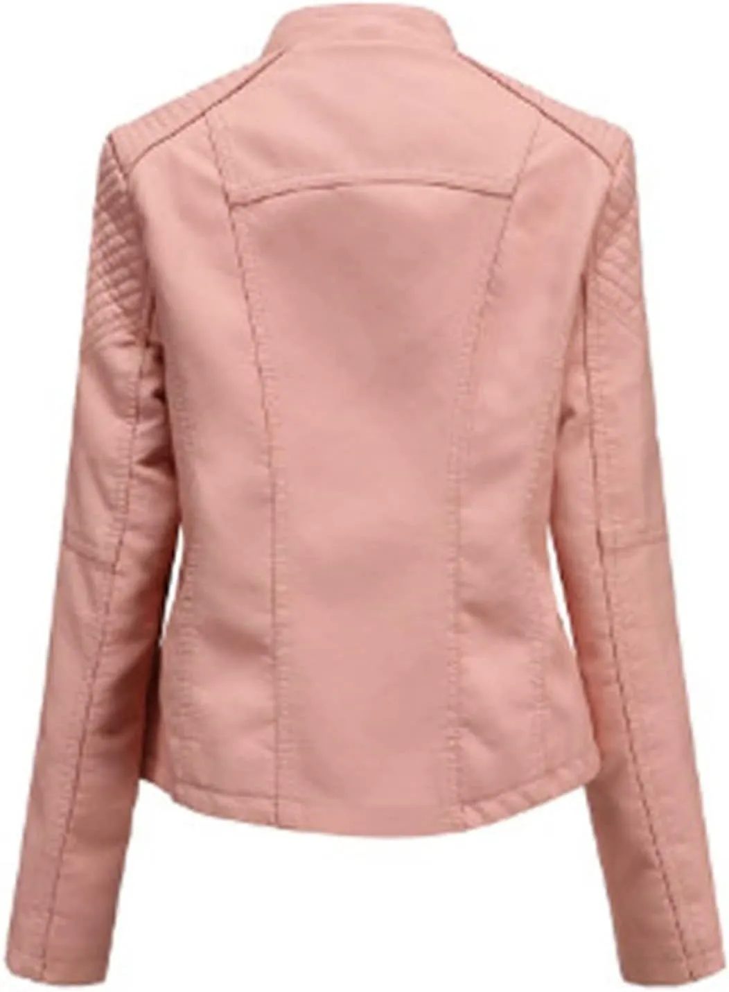 SHAOBGE Womens Long Sleeve Fleece Jacket Women Ladies Lapel Motor Jacket Coat Zip Biker Short Womens Fleece Jacket with