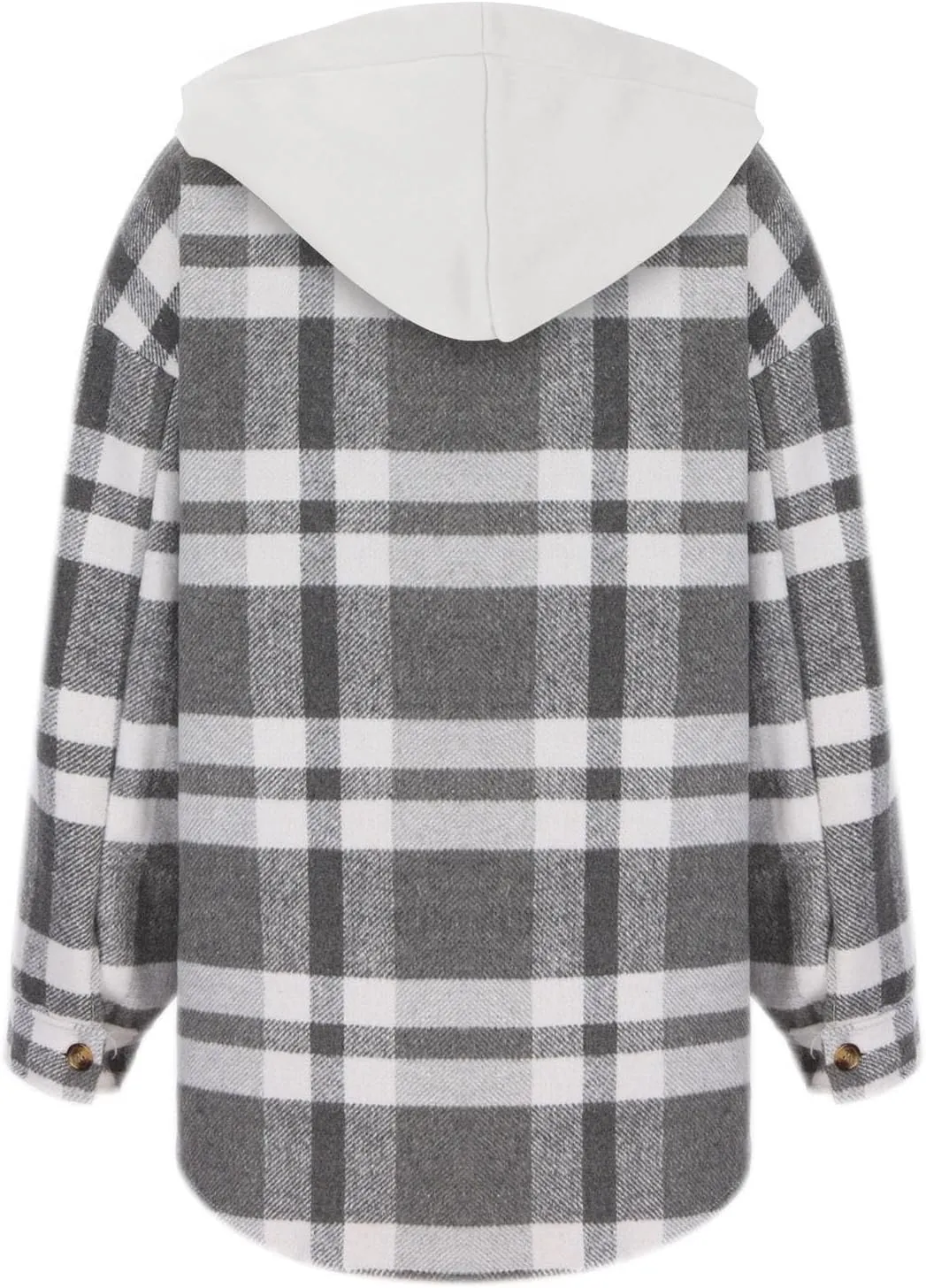SHAOBGE Womens Plaid Shacket Fall Jacket Fleece Lined Button Down Peacoats Plaid Lapel Casual Coats Y2K Shirt Jackets 2023