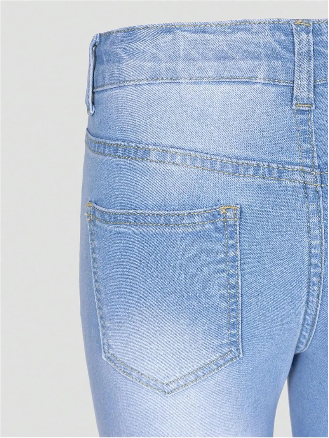 SHENHE Girl's Bell Bottom Flare Leg Jeans Bowknot Raw Hem Denim Pants Casual Jean Pants